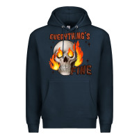 Navy everythings fine Premium Hoodie - JahusDesignShop
