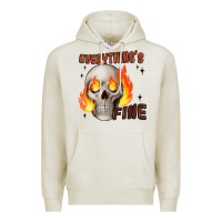 Oatmeal Heather everythings fine Premium Hoodie - JahusDesignShop