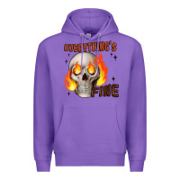 Purple everythings fine Premium Hoodie - JahusDesignShop