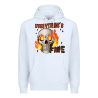 White everythings fine Premium Hoodie - JahusDesignShop