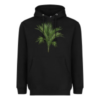 Black Botanical Majesty Palm Illustrations Heavyweight Hoodie - LillyAllenDesigns