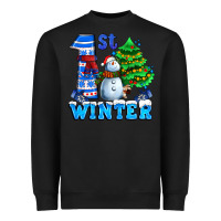 Black first winter with snowman Heavyweight Sweatshirt - AdoDesignShop