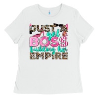 White just a girl boss building her empire Ladies Tee - texasbilliewilder