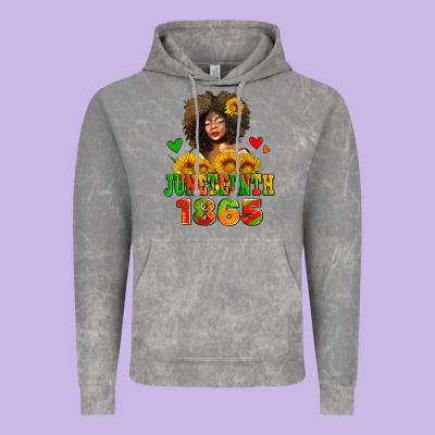 Afro Woman Juneteenth 1865 Vintage Hoodie Designed By Adodesignshop