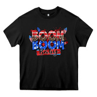 Black boom boom baby Heavy Core Tee - Zillion Design Studio