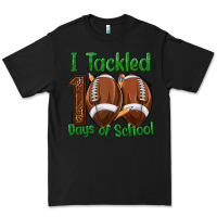 Black i tackled 100 days of school football Premium Tee - texasbilliewilder