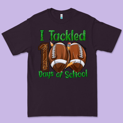 I Tackled 100 Days Of School Football Premium Tee Designed By Texasbilliewilder