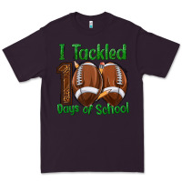 Plum i tackled 100 days of school football Premium Tee - texasbilliewilder