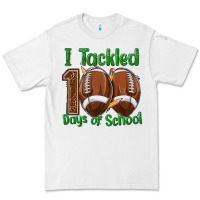 White i tackled 100 days of school football Premium Tee - texasbilliewilder