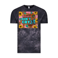 Cloud Black cowgirls don't crty boots hat sunflowers tumbler Vintage Tee - Artiststas