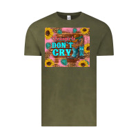Vintage Olive cowgirls don't crty boots hat sunflowers tumbler Vintage Tee - Artiststas