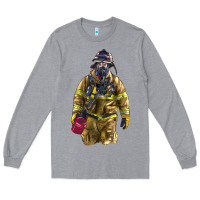 Heather Grey Firefighter Long Sleeve Tee - LillyAllenDesigns