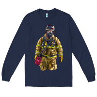 Navy Firefighter Long Sleeve Tee - LillyAllenDesigns