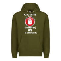 Army Green I'm Not In Quarantine I'm A Programmer Premium Hoodie - Bettercallsaul