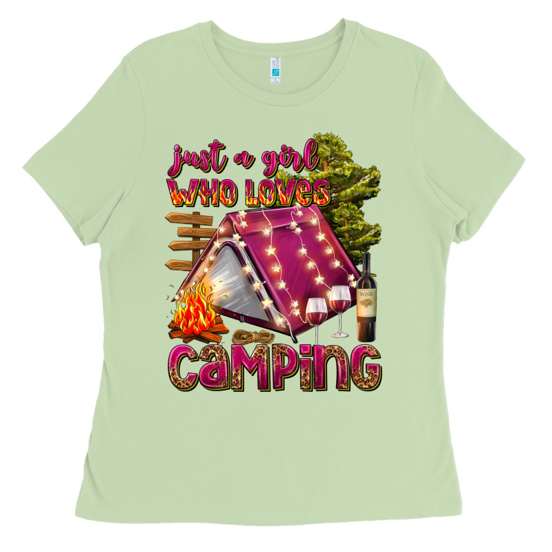 Just A Girl Who Loves Camping Ladies Tee by texasbilliewilder | Teevron