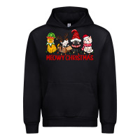 Black meowy christmas Urban Hoodie - CowGirlArtShop