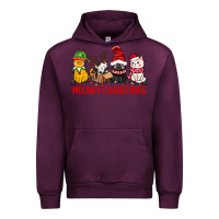 Mauve Wine meowy christmas Urban Hoodie - CowGirlArtShop