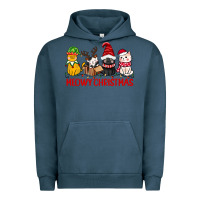 Pigment Midnight Navy meowy christmas Urban Hoodie - CowGirlArtShop