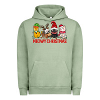 Pigment Oil Green meowy christmas Urban Hoodie - CowGirlArtShop