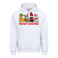 White meowy christmas Urban Hoodie - CowGirlArtShop