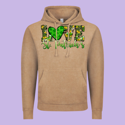 Love St Patrick S Heart Vintage Hoodie Designed By Jahusdesignshop