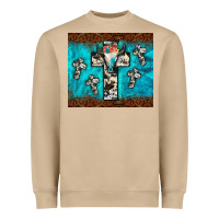 Bull Skull Cross Tumbler Heavyweight Sweatshirt | Teevron