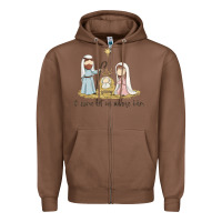 Chestnut o come let us adore him Zipper Hoodie - MaliasSmallBusiness