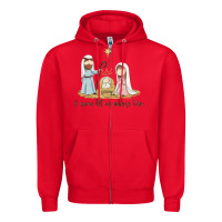Red o come let us adore him Zipper Hoodie - MaliasSmallBusiness