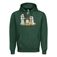 Sports Green o come let us adore him Zipper Hoodie - MaliasSmallBusiness
