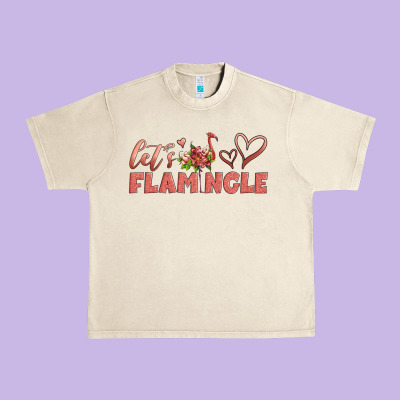 Let's Flamingle Urban Heavy Tee Designed By Artiststas