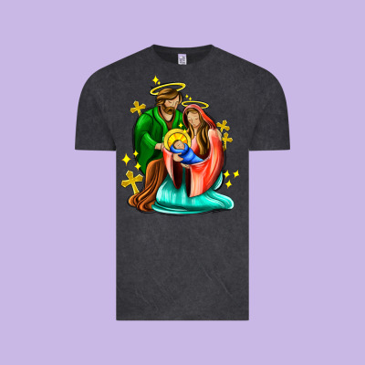 Oh Holy Night  With Cross Ado Vintage Tee Designed By Adodesignshop