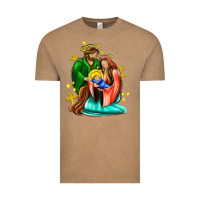 Vintage Coffee oh holy night  with cross ado Vintage Tee - AdoDesignShop