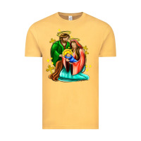 Vintage Mustard oh holy night  with cross ado Vintage Tee - AdoDesignShop