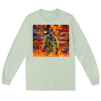 Matcha Western Firefighter With American Long Sleeve Tee - LillyAllenDesigns
