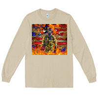 Mushroom Western Firefighter With American Long Sleeve Tee - LillyAllenDesigns