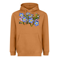 Meerkat Forget Me Not Flower Illustrations Heavyweight Hoodie - LillyAllenDesigns