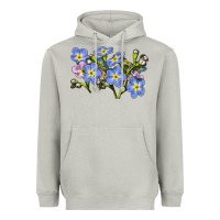 Moon Dust Forget Me Not Flower Illustrations Heavyweight Hoodie - LillyAllenDesigns