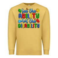 Antique Gold see the ability not the disability Premium Sweatshirt - Artiststas