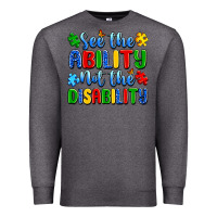 Charcoal Heather see the ability not the disability Premium Sweatshirt - Artiststas
