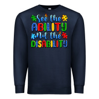 Navy see the ability not the disability Premium Sweatshirt - Artiststas