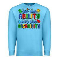 Ocean Blue see the ability not the disability Premium Sweatshirt - Artiststas