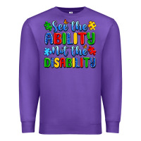 Purple see the ability not the disability Premium Sweatshirt - Artiststas