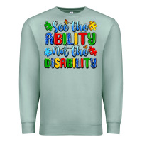 Seafoam see the ability not the disability Premium Sweatshirt - Artiststas
