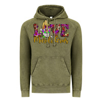 Vintage Olive love mardi gras gnome Vintage Hoodie - JahusDesignShop