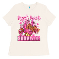 Bone Breast Cancer survivor afro girl sneakers Ladies Tee - RanaPortraitStore