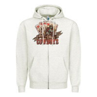 Long Live Cowboys Cards Zipper Hoodie | Teevron