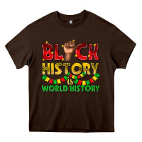 Chocolate Brown black history is world history Heavy Core Tee - texasbilliewilder
