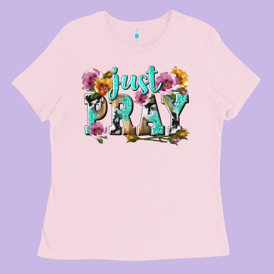 Just Pray Ladies Tee Designed By Texasbilliewilder