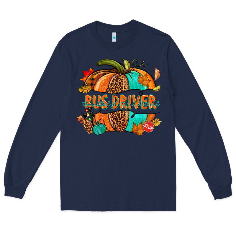 Bus Driver Pumpkin Long Sleeve Tee by NancyCooperArtShop | Teevron