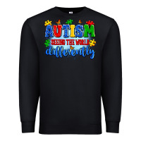 Black autism seeing the world differently Premium Sweatshirt - Artiststas